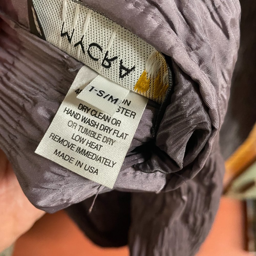 MYCRA PAC One Full Length Reversible Packable Travel Rain Coat (Violet) Crinkle - Picture 10 of 13